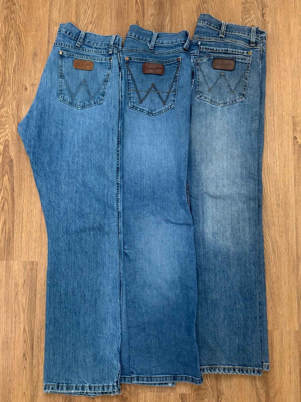 Wrangler BUNDLE 34X32 Men’s Slim Jeans - Blue Denim Trio